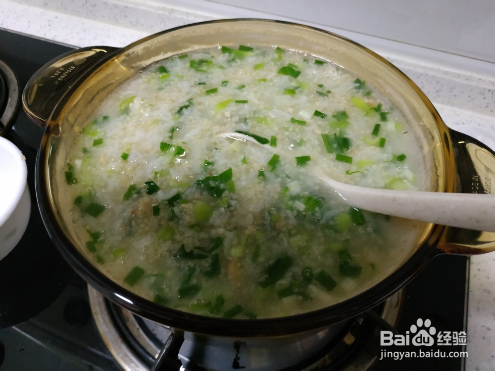 家常美味干贝油菜粥