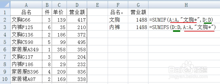 SUMIF与SUMIFS函数的区别及使用方法