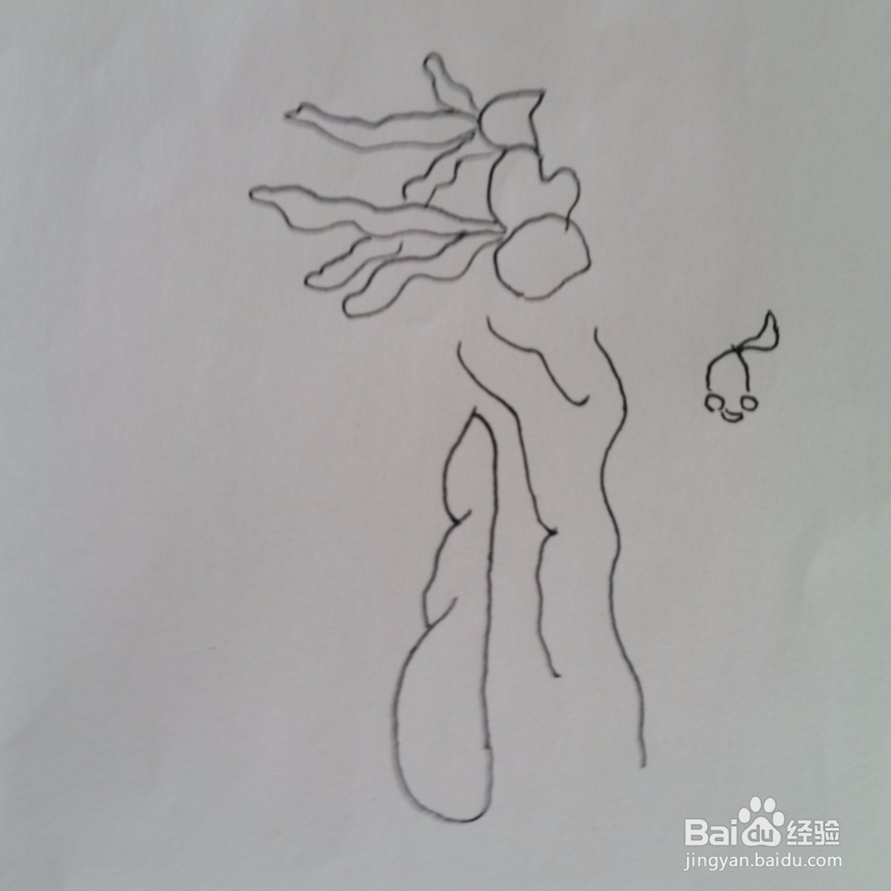 幼儿手工简笔画热闹的水底世界