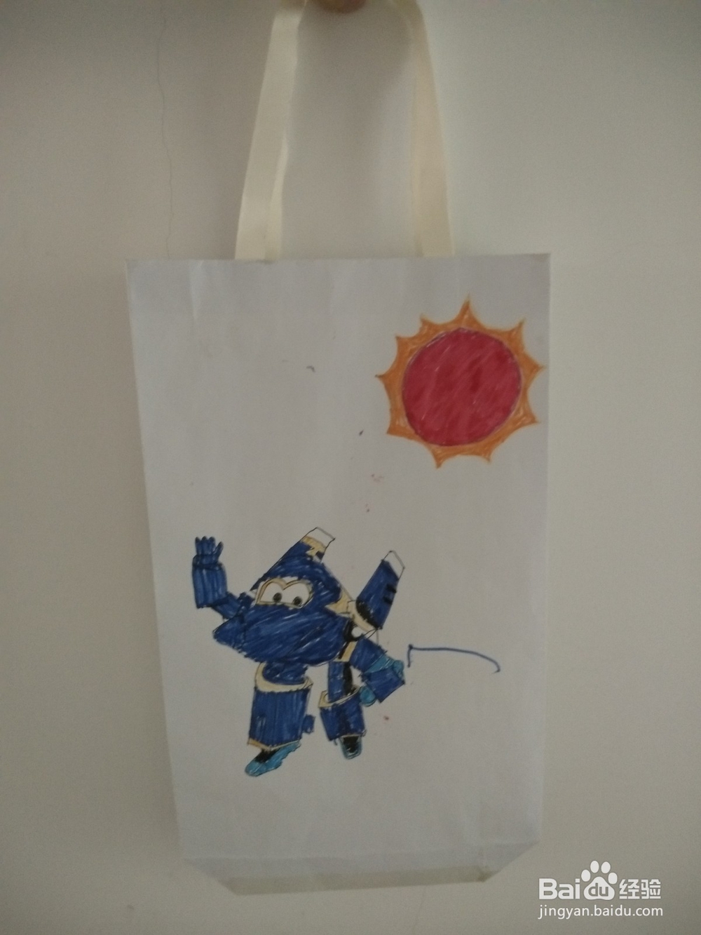 幼儿园手工怎么用A4纸做环保购物袋