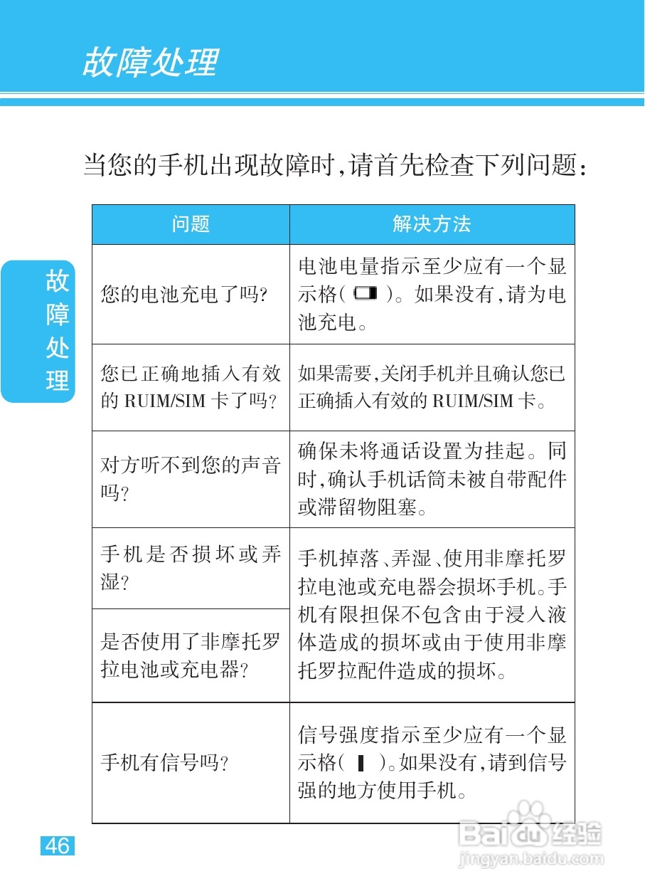 摩托罗拉XT301手机简体中文说明书:[5]
