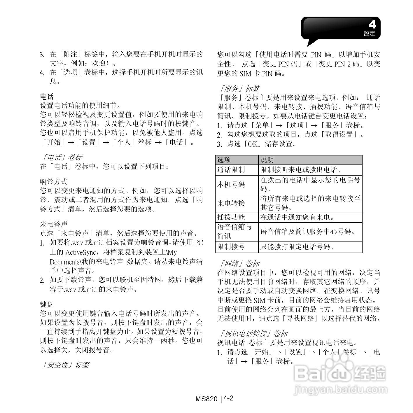 技嘉MS820手机使用说明书:[5]