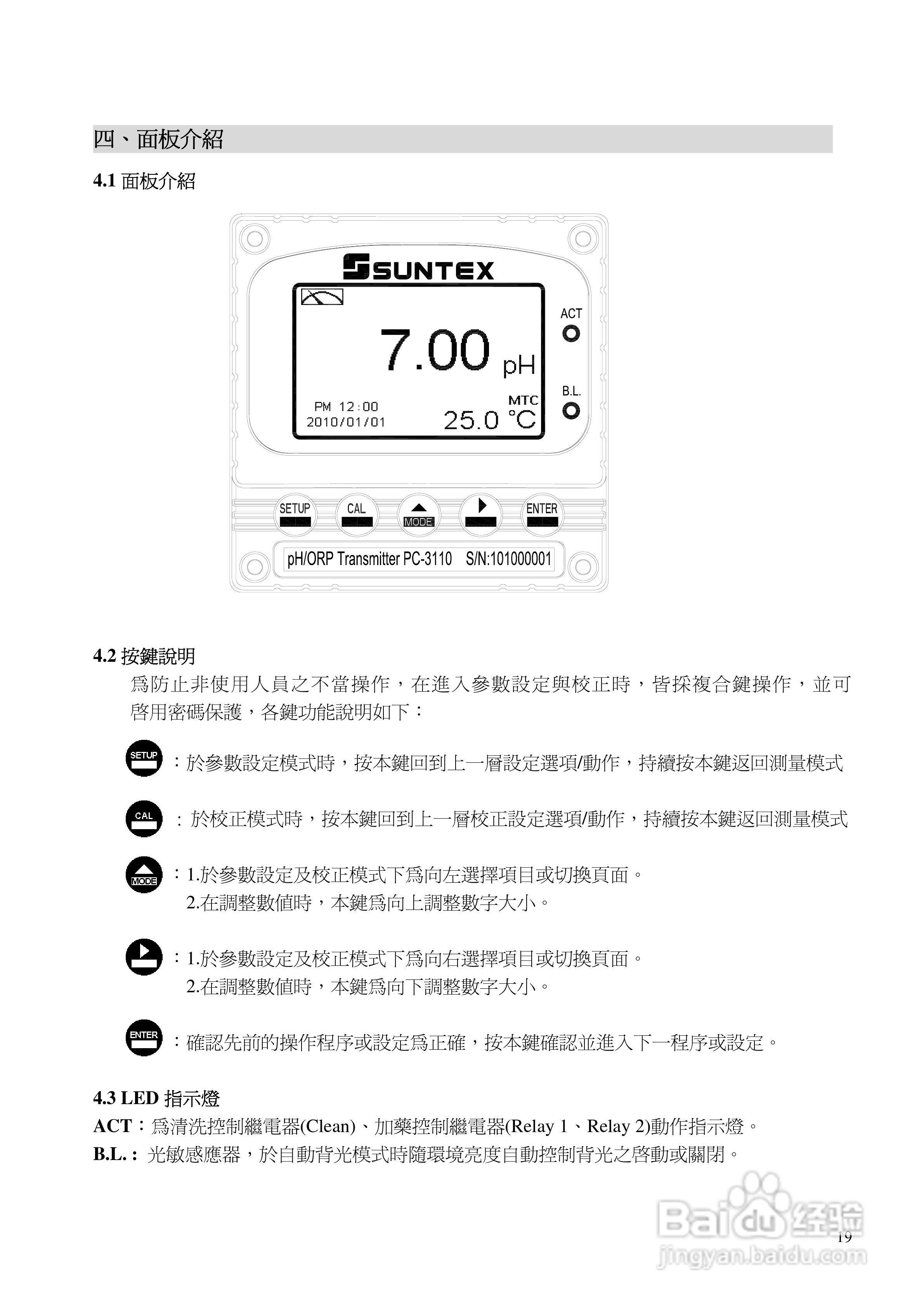 上泰PC3110智能型pHORP控制器操作手册:[2]
