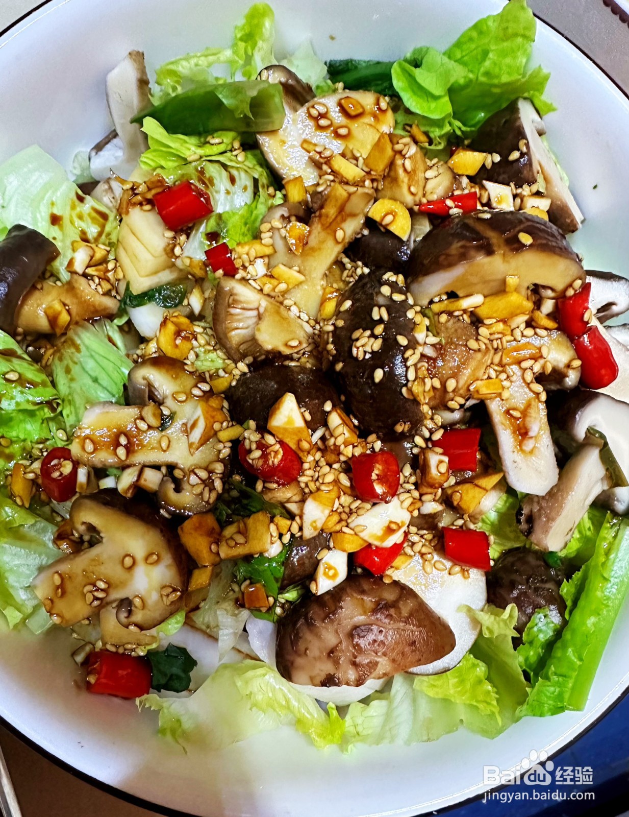 香菇油麦菜的做法