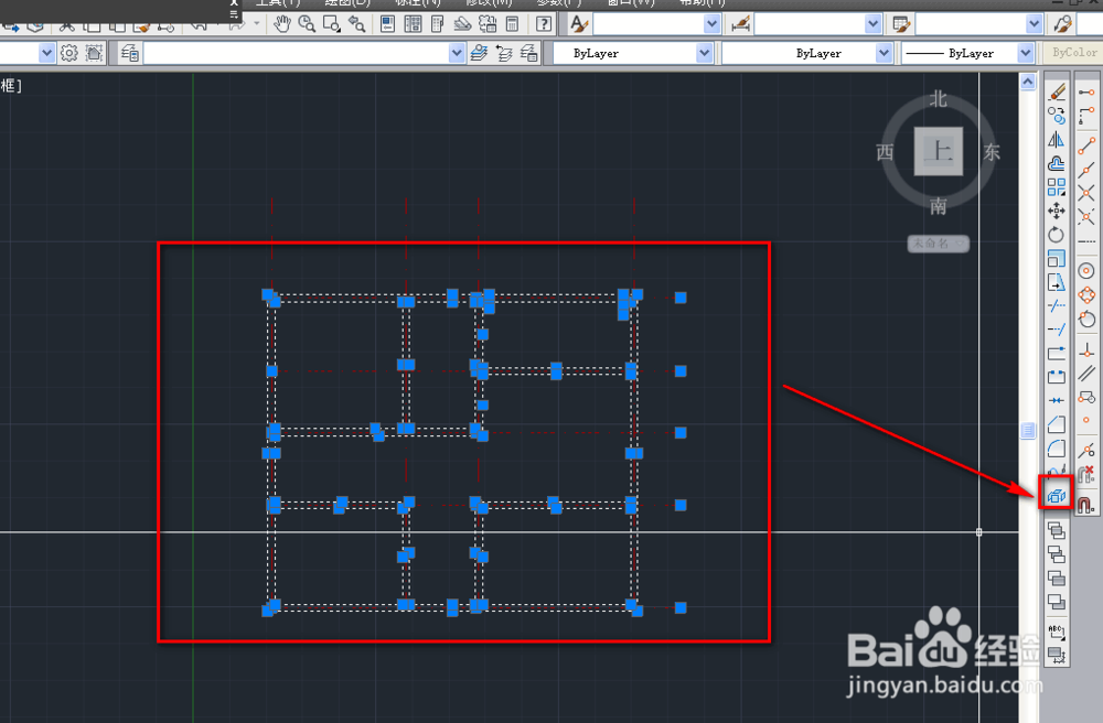 cad建筑平面图的门窗开口绘制