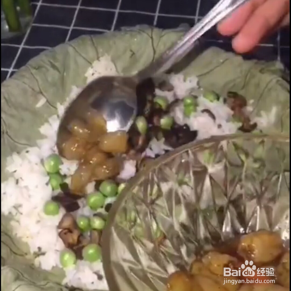 荷叶蒸饭的做法