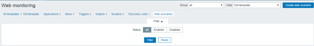 如何在zabbix的模板中增加WEB场景？