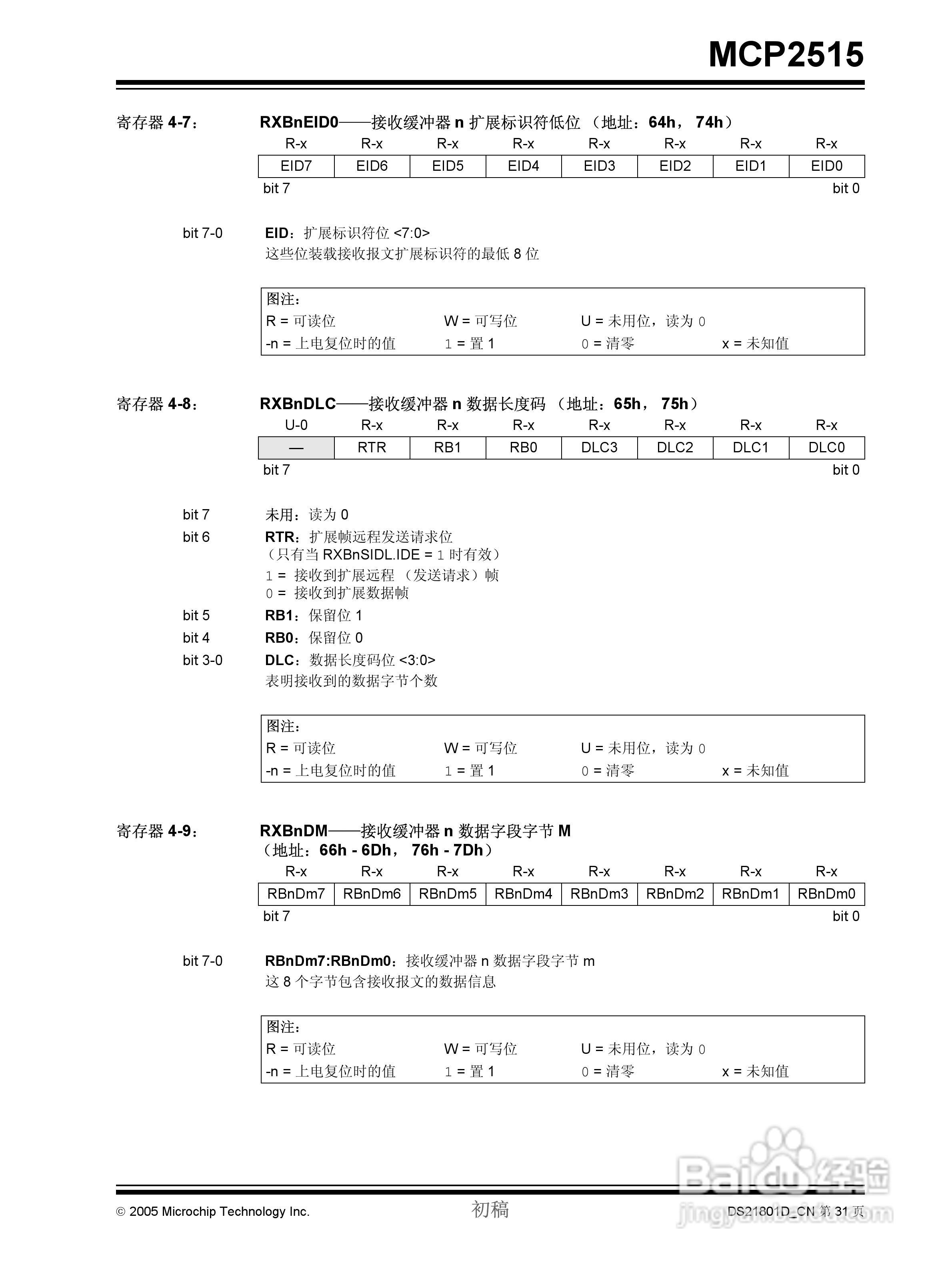 MICROCHIP MCP2515 CAN控制器说明书:[4]