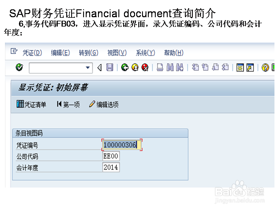 SAP财务凭证Financial document查询简介