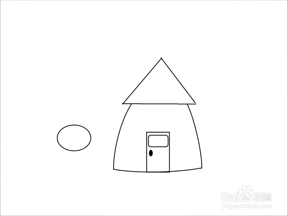 小兔的家：简笔画步骤