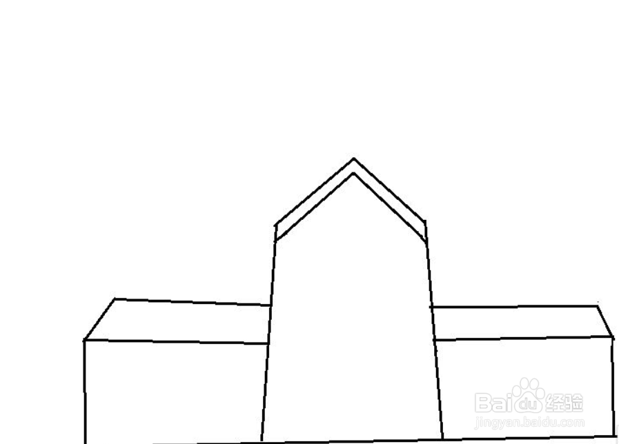 怎么画小学的楼房