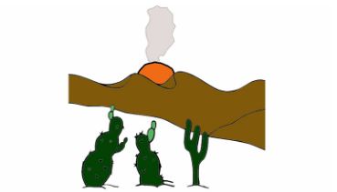 大漠孤烟直长河落日圆的画怎么画