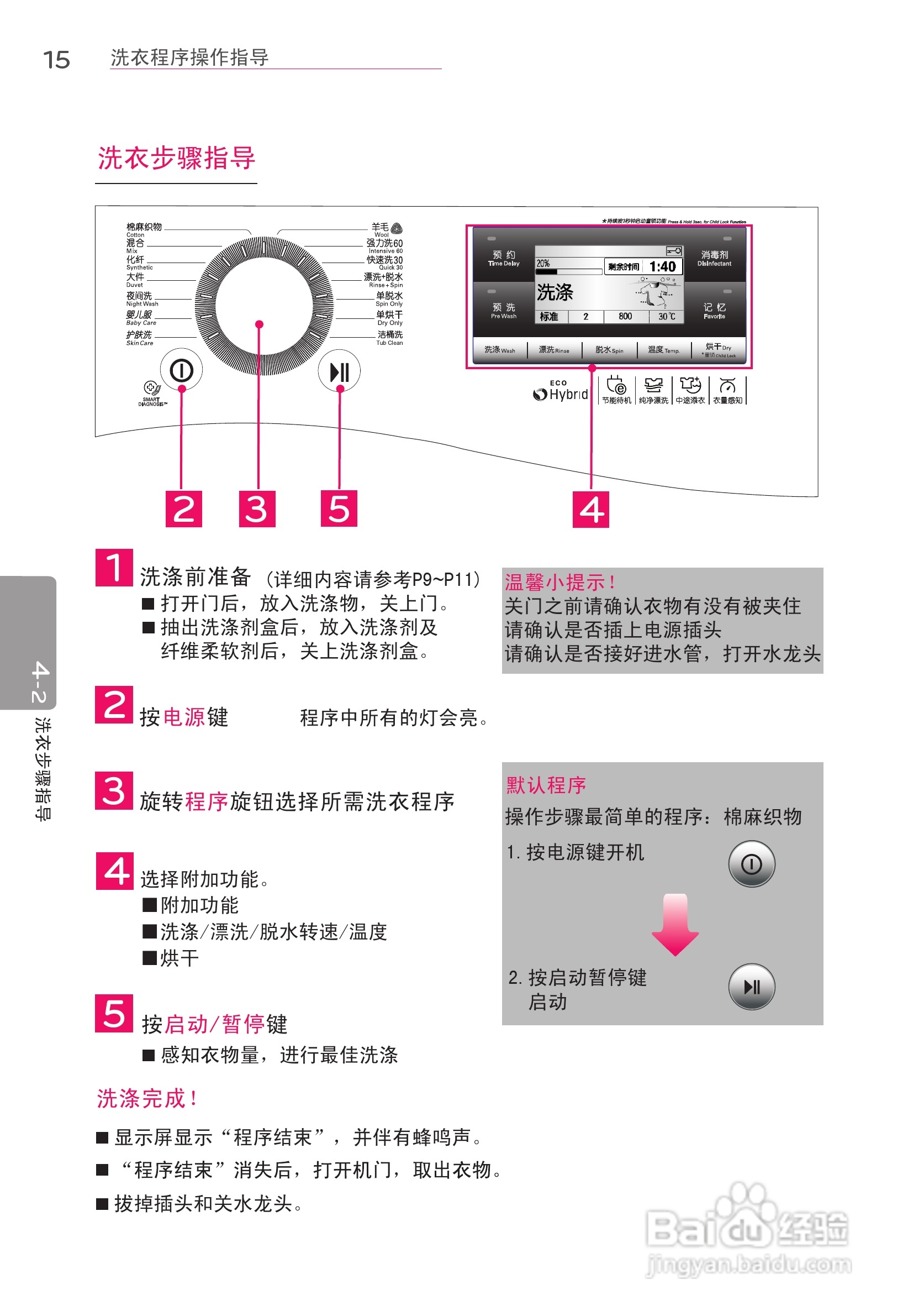 LG WD-A14396D洗衣机使用说明书:[2]