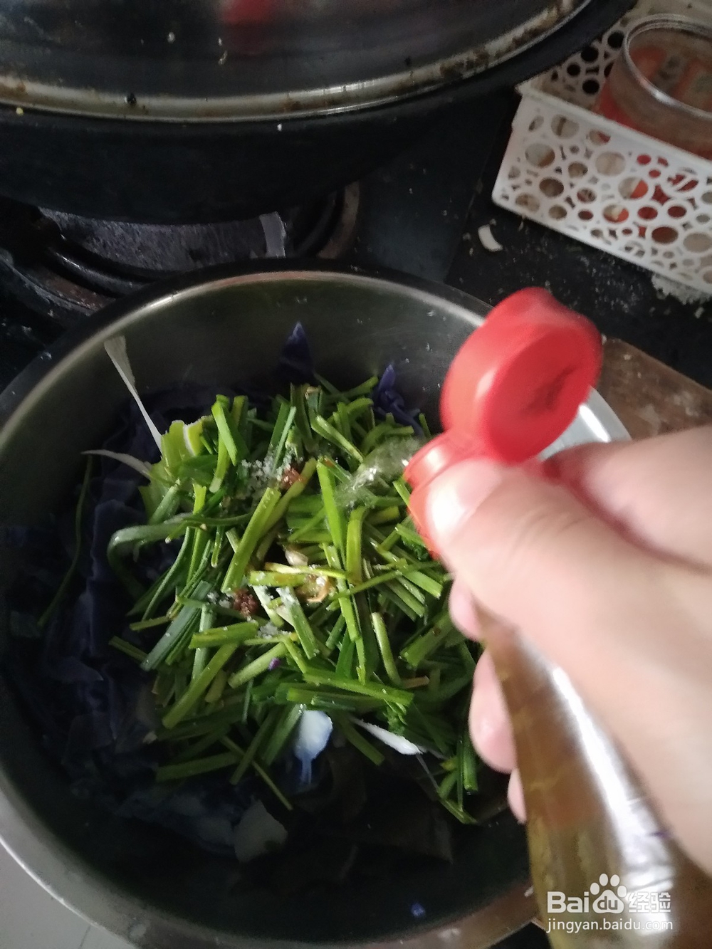 海带蒜苗拌紫甘蓝