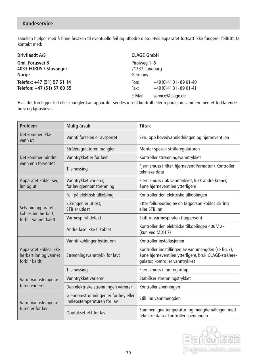 德国宝CLAGE MDH-6即热式电热水器使用说明书:[7]