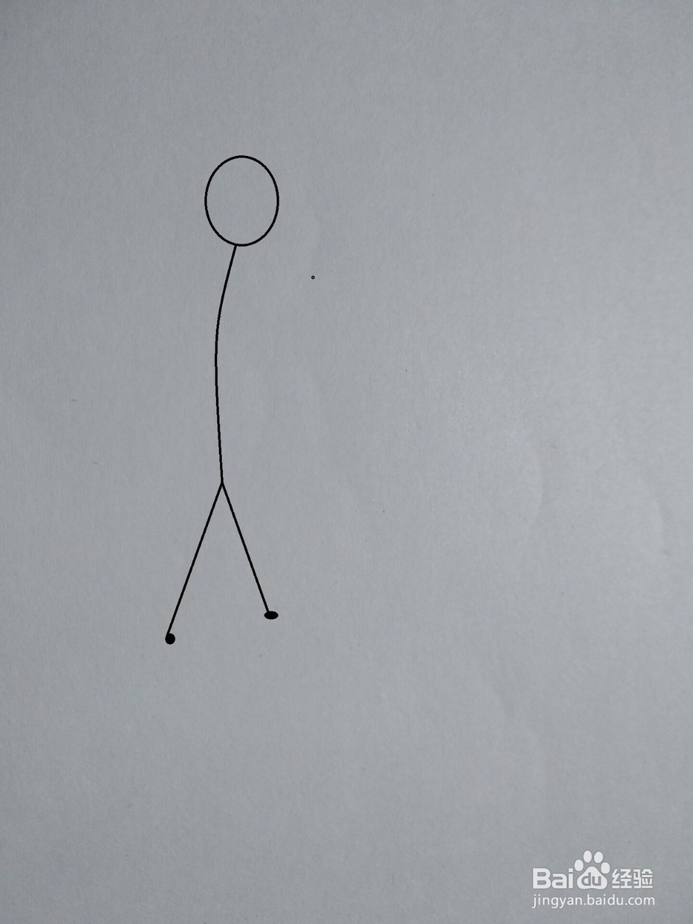 手捧爱心花束的火柴人画法