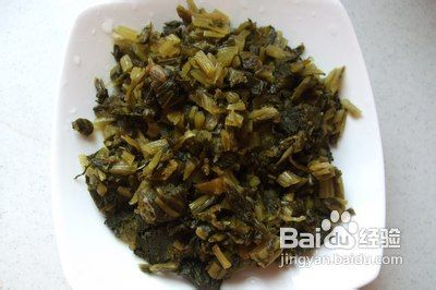 毛豆咸菜炒肉丝的作法