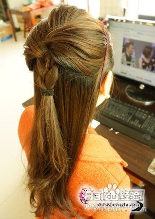 韩系公主式蓬头马尾扎发