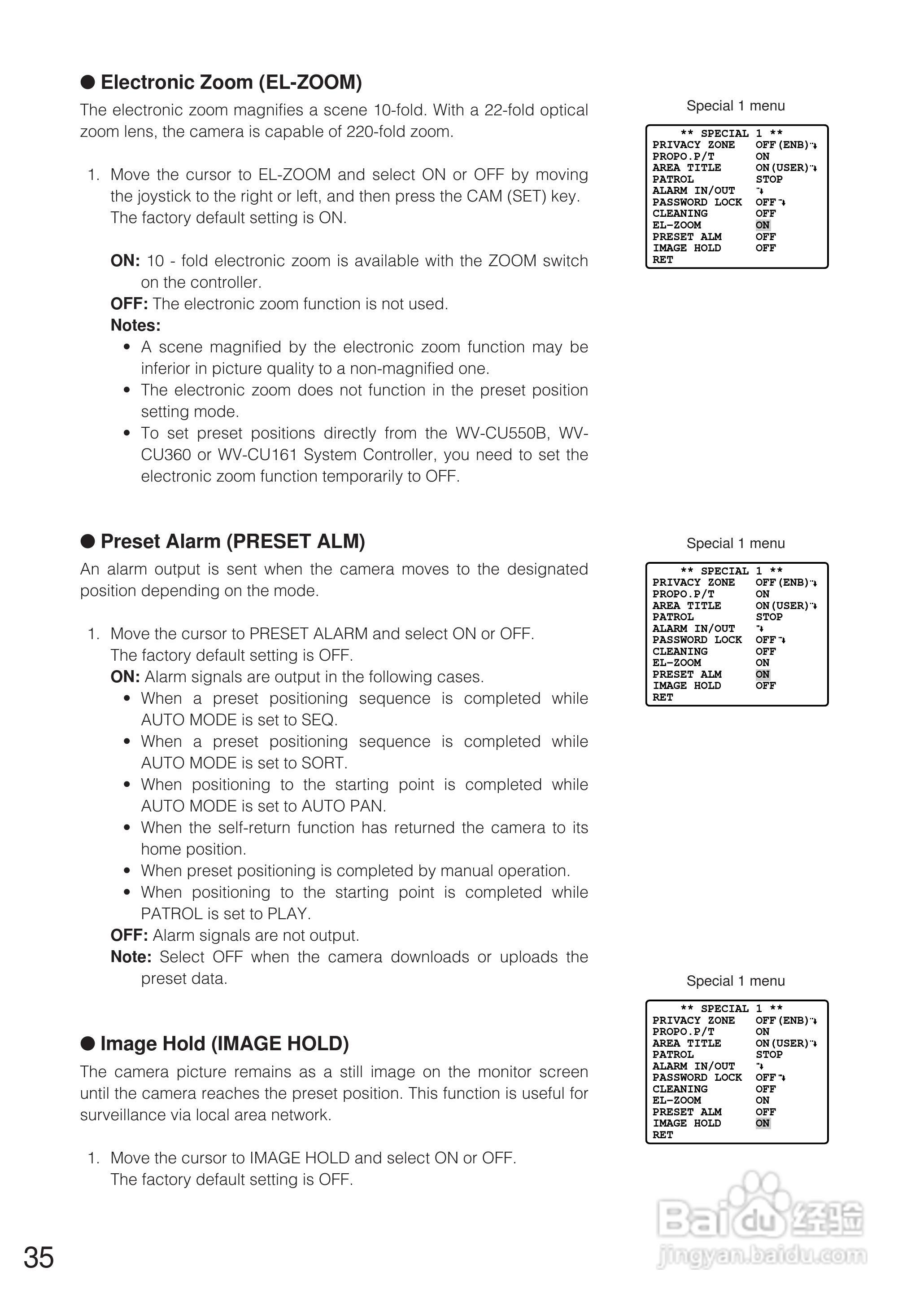 松下WV-CW864E彩色闭路监控摄像机使用说明书:[4]