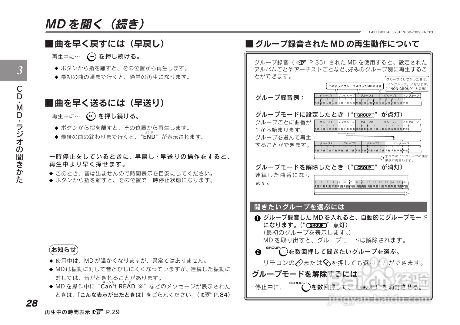 SHARP SD-CX2/CX3音响使用说明书:[2]