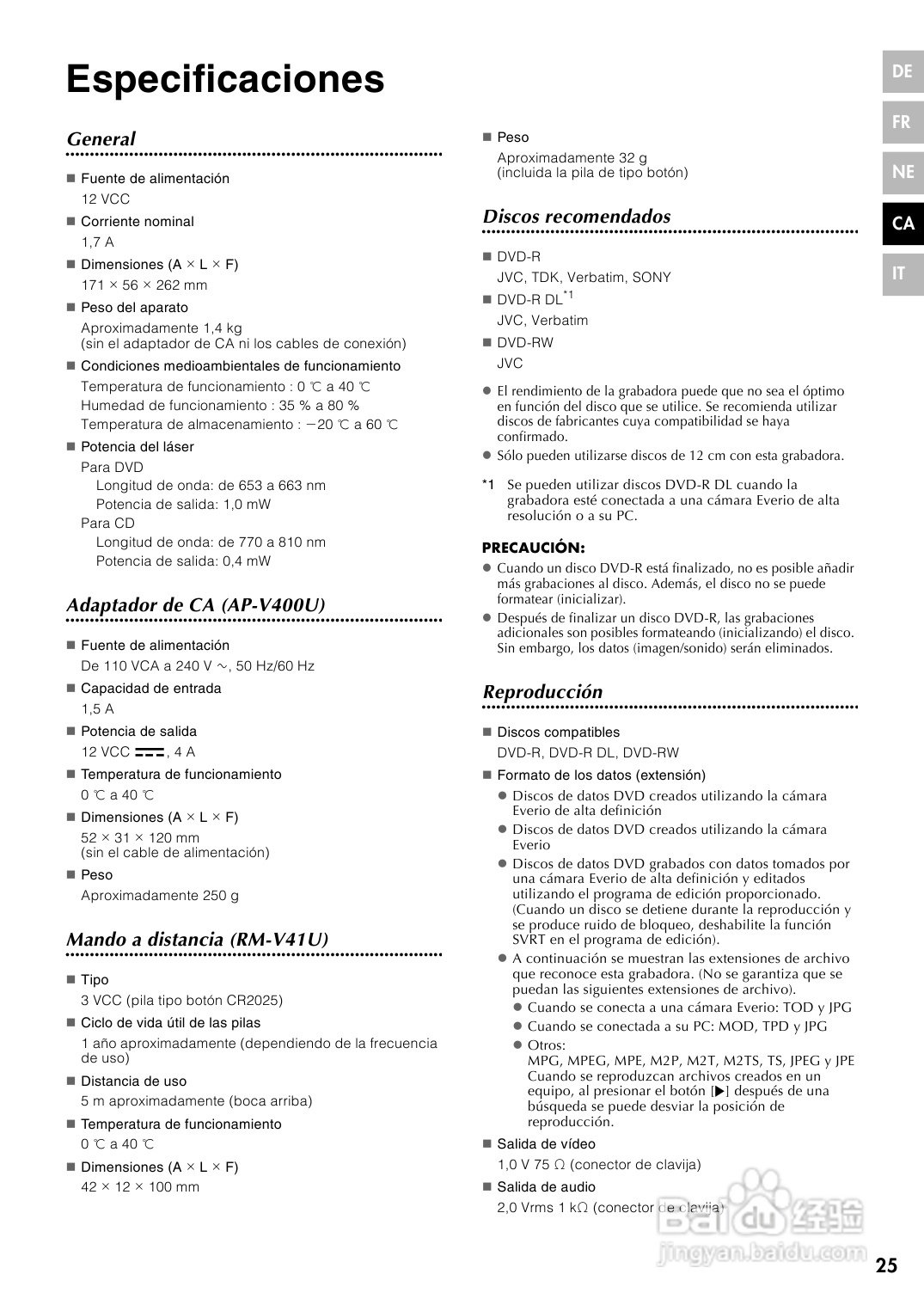 JVC CU-VD40 E/EK/ER刻录机说明书:[6]