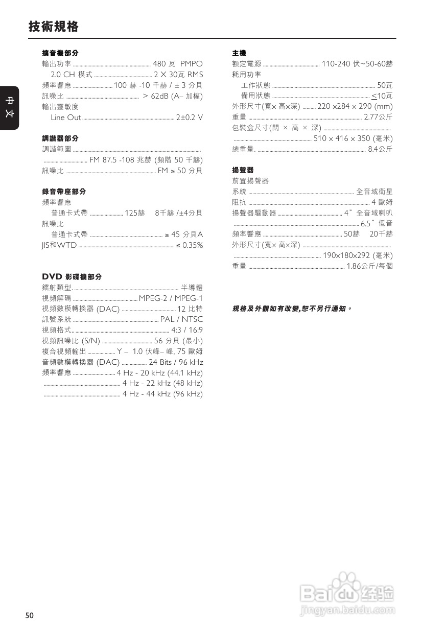 飞利浦 FWD132 DVD HI-FI音响使用说明书:[2]