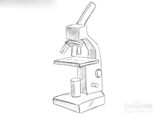 显微镜的简笔画步骤图片