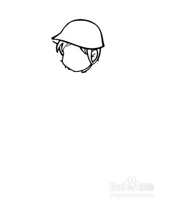 送披萨的外卖小哥的简笔画