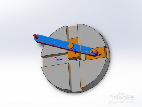 如何使用solidworks旋转滑块机构?