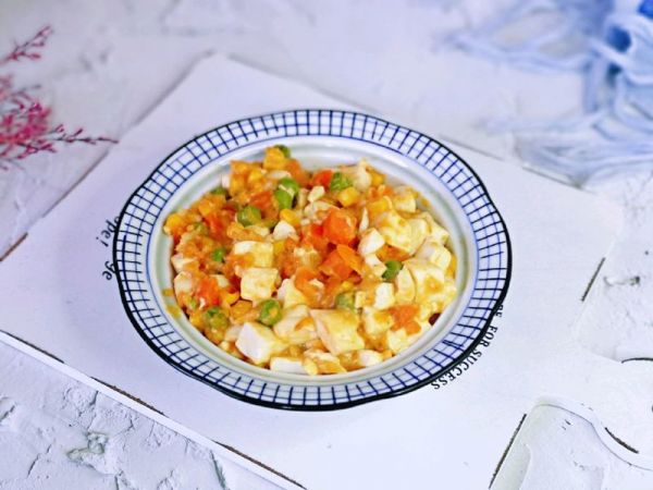咸蛋黄什锦豆腐