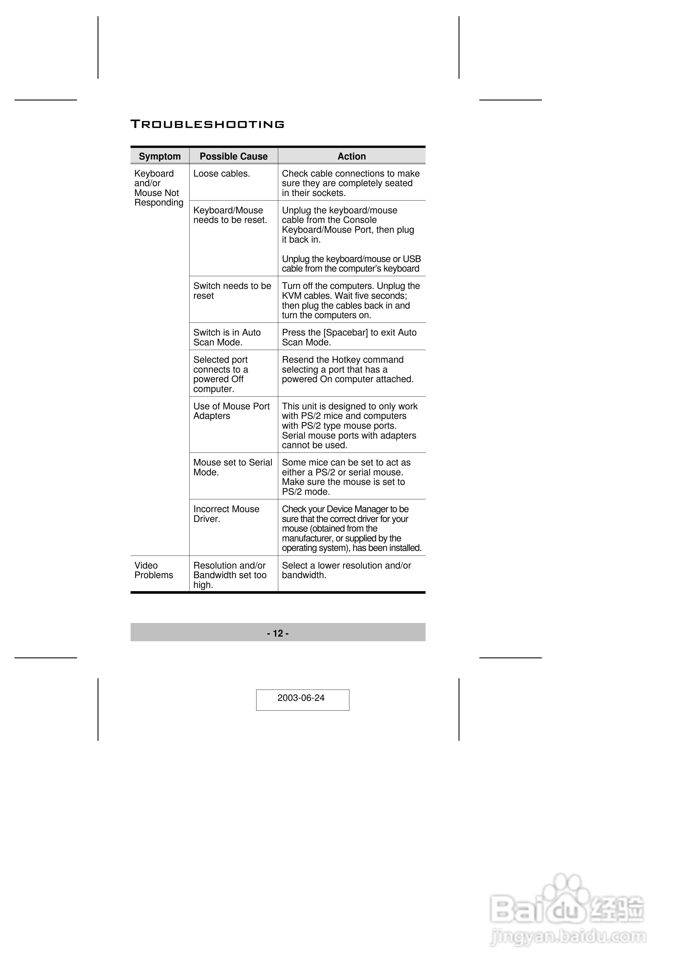 宏正CS-522型多电脑切换器说明书