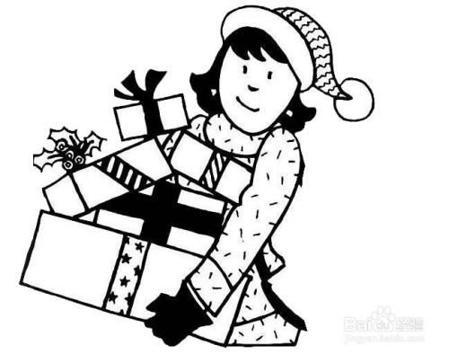 疯狂购物的女人的画法