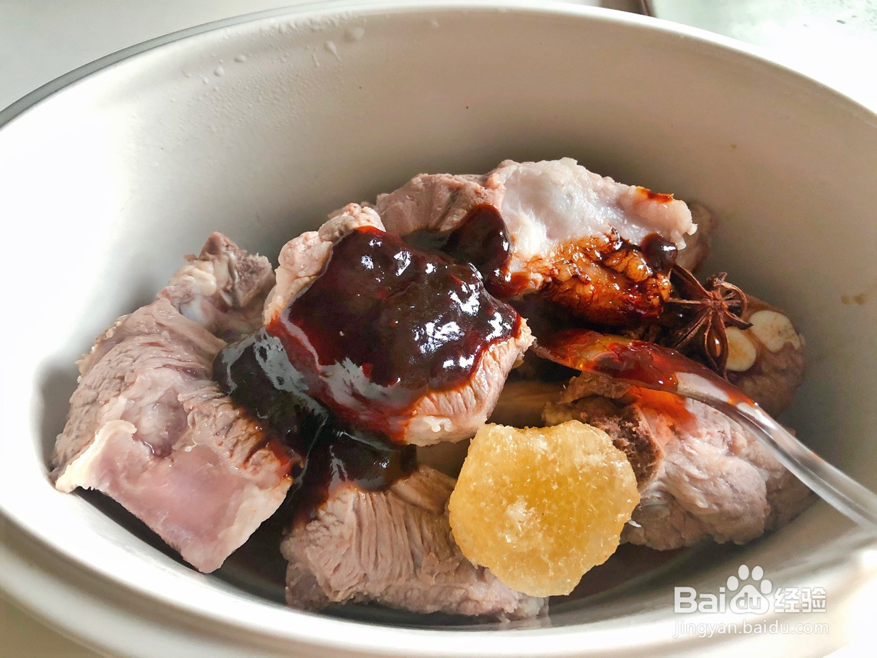 豆角焖排骨无油版的做法