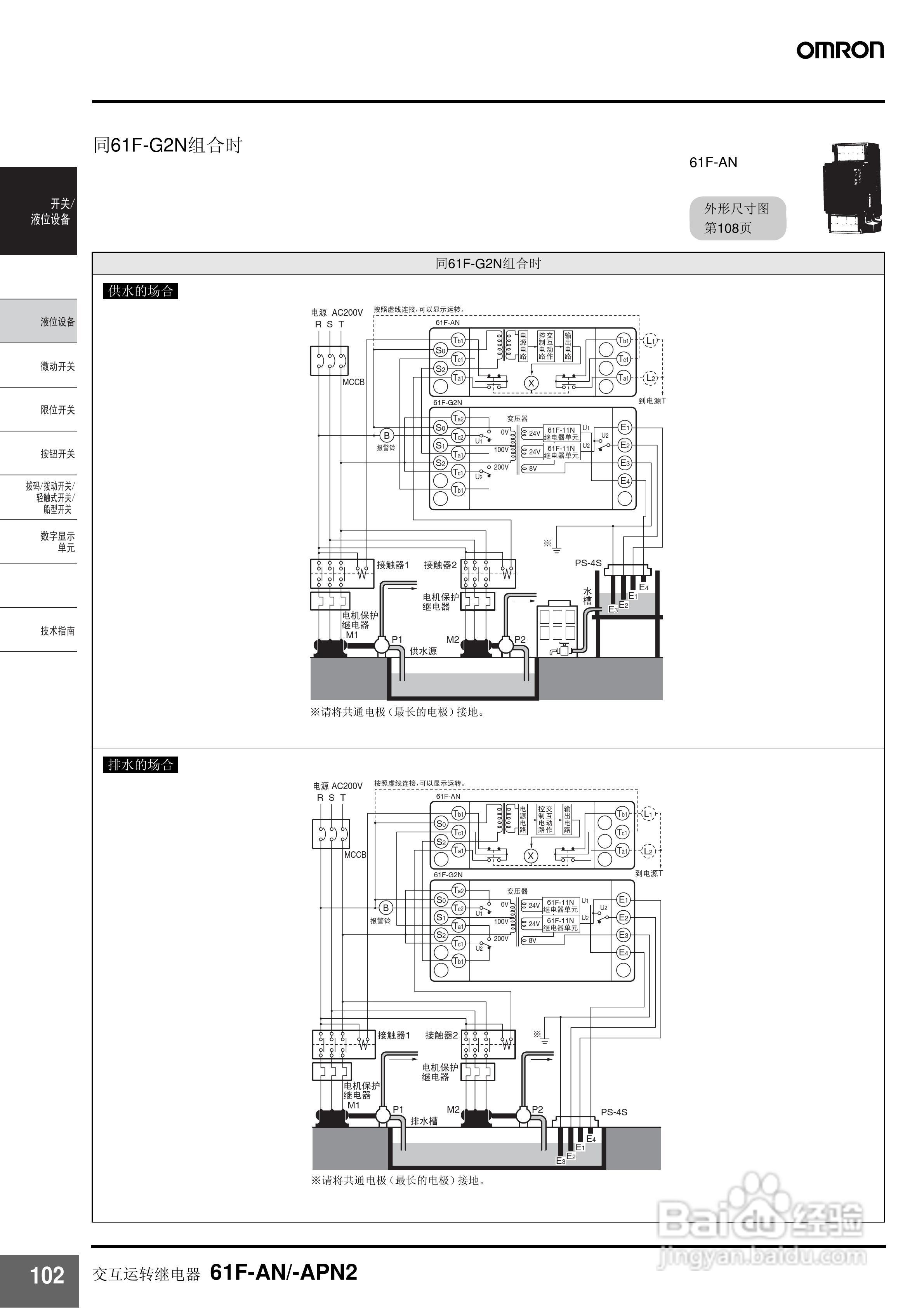 OMRON 61F-AN/-APN2交互运转继电器说明书:[1]