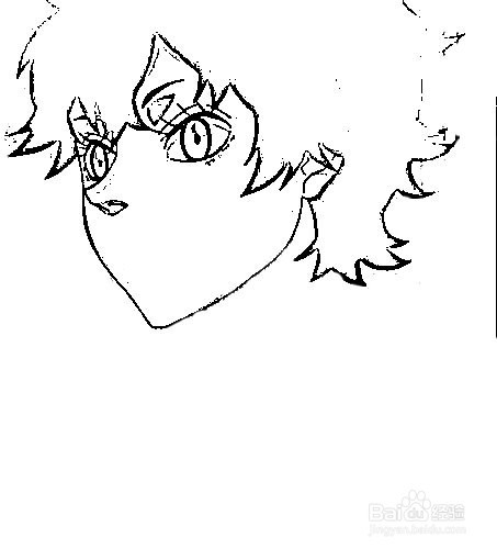 简笔画-如何画q版人物黑色五叶草索尔的简笔画