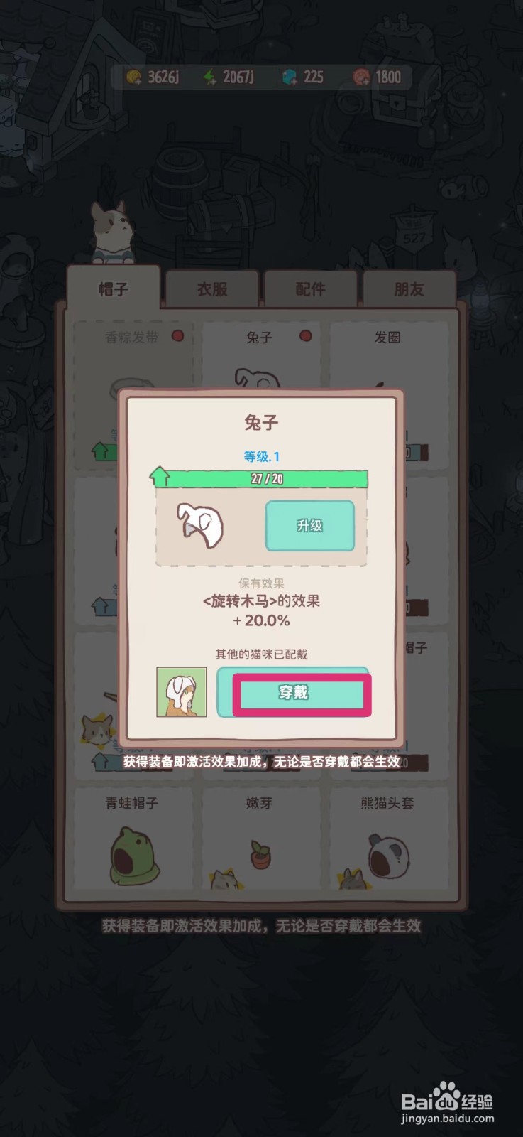 猫咪和汤如何给猫咪戴兔子帽子