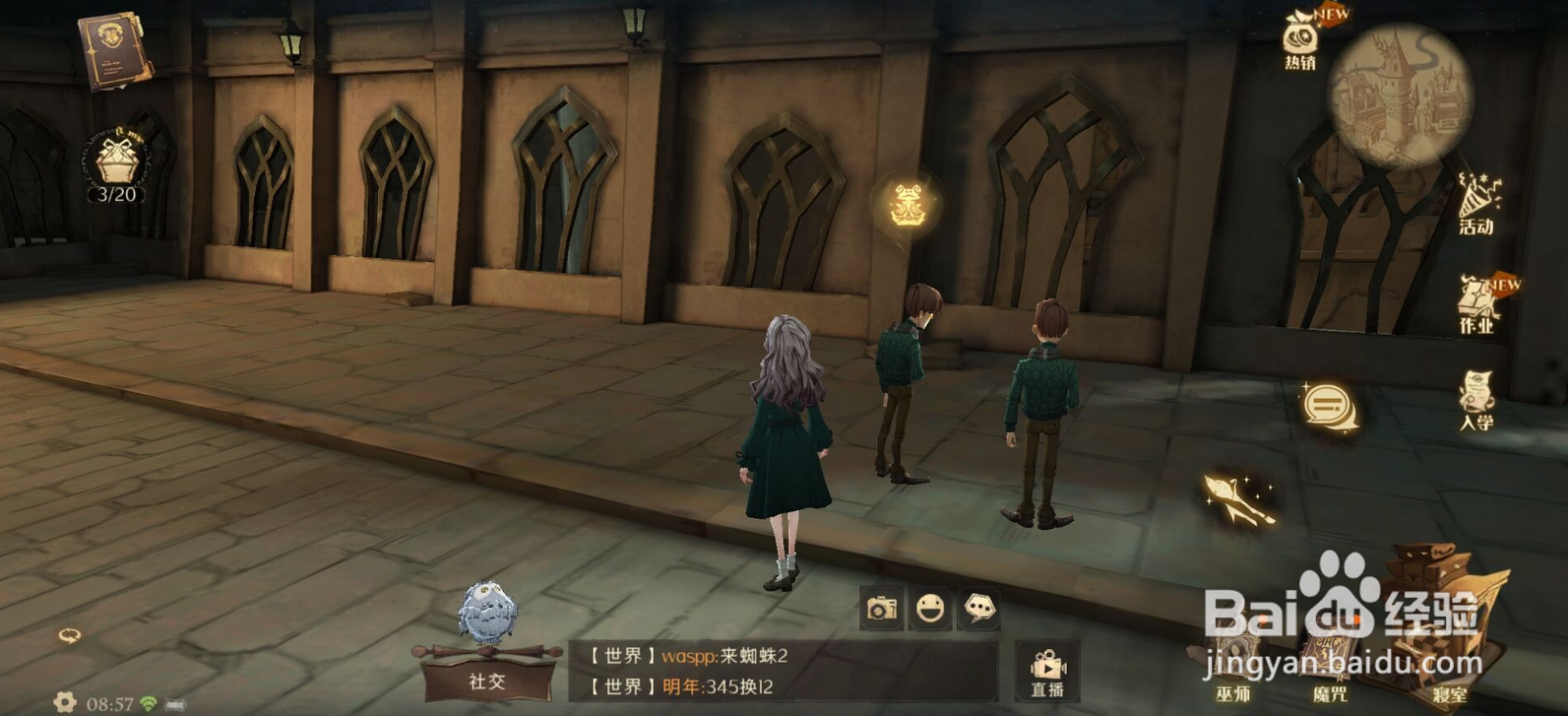 哈利波特魔法觉醒礼堂门口人头攒动 巧克力蛙