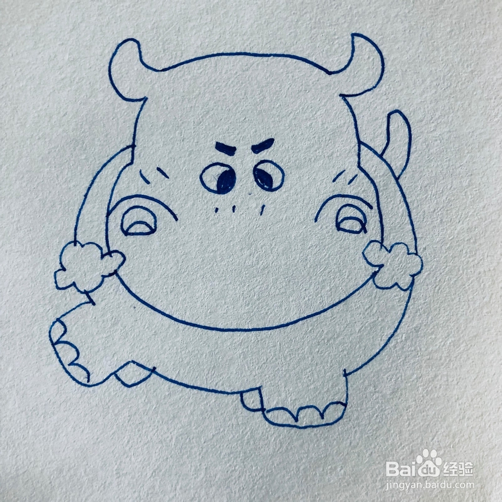 怎么绘画一只生气的河马卡通画