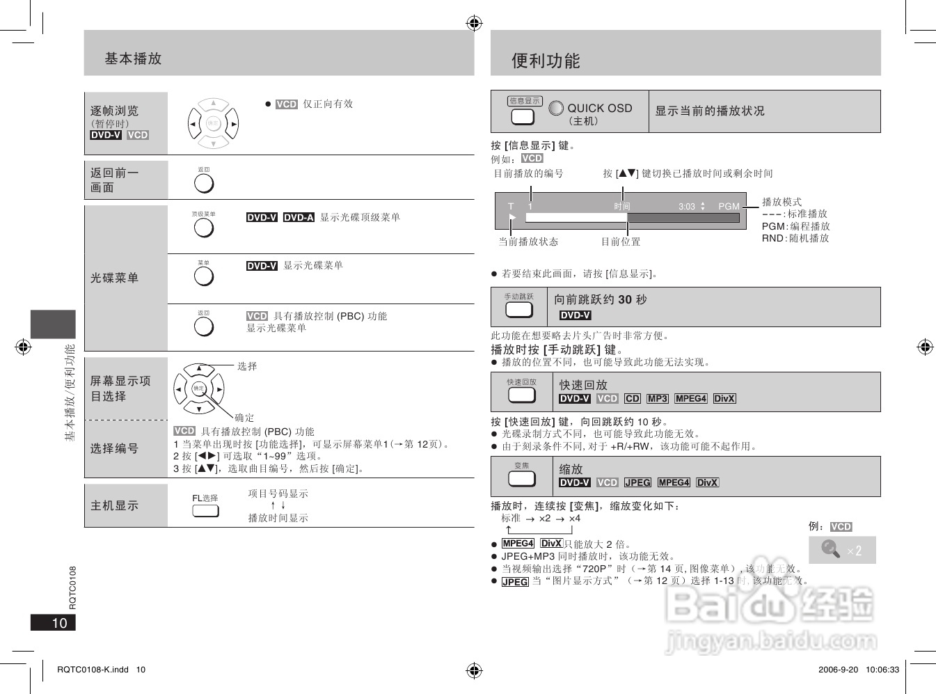 松下DVD-S860 DVD播放机使用说明书:[1]