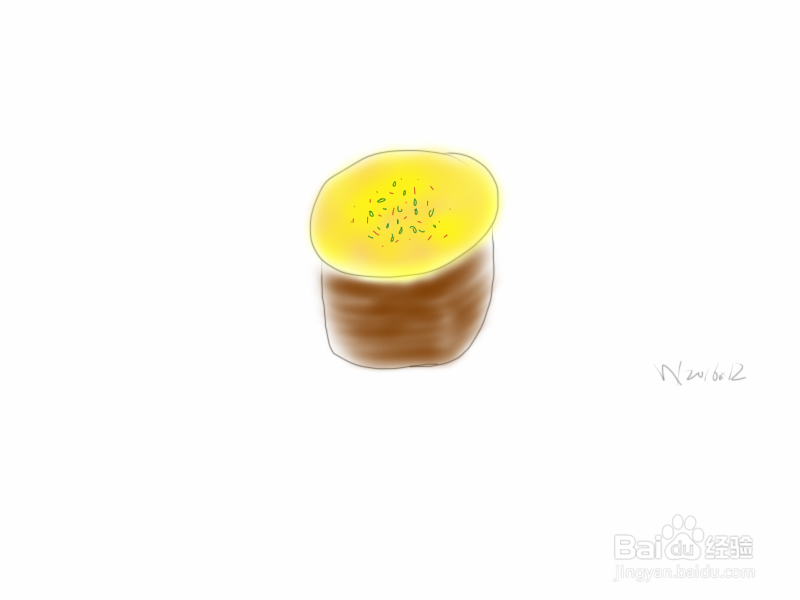 手绘系列之如何画蒸鸡蛋糕