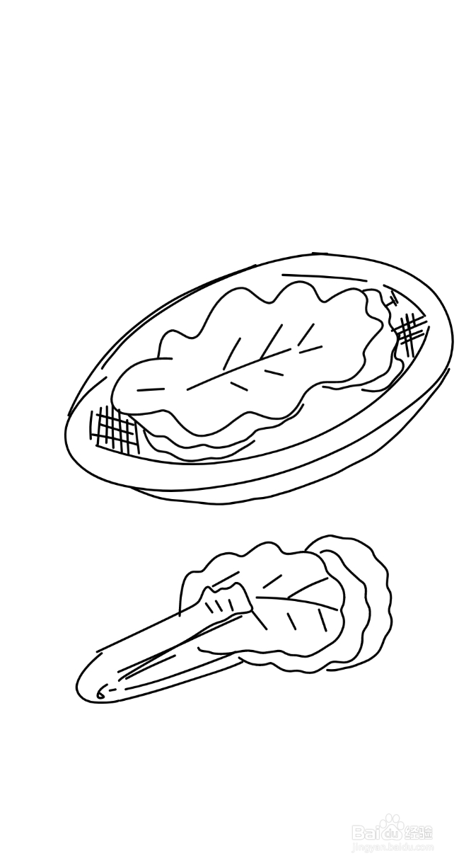 怎么画打边炉的生菜