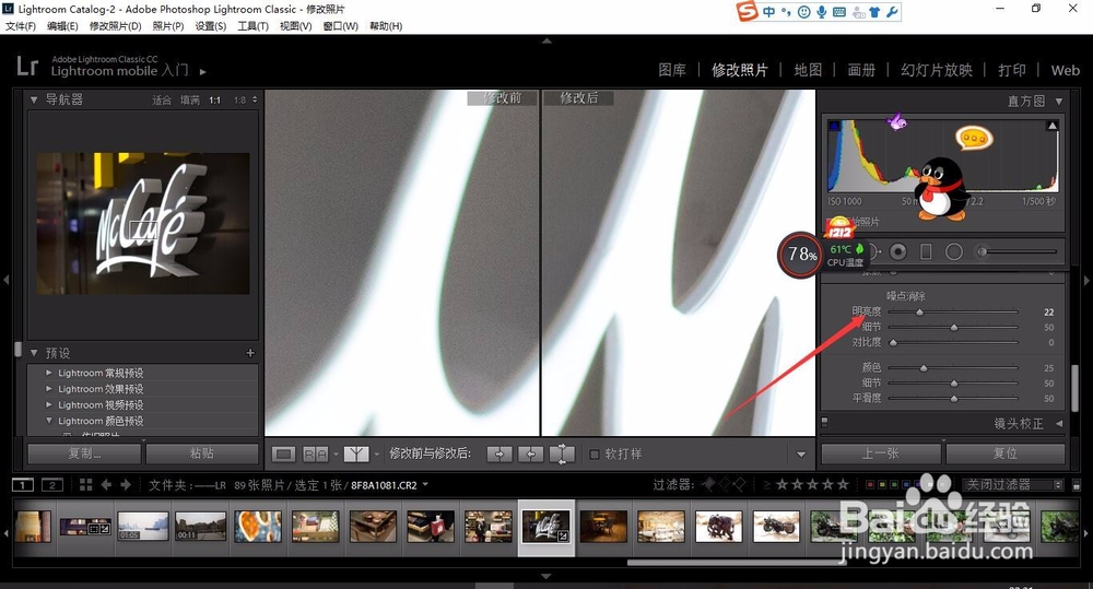 轻松学Lr之减少照片杂色
