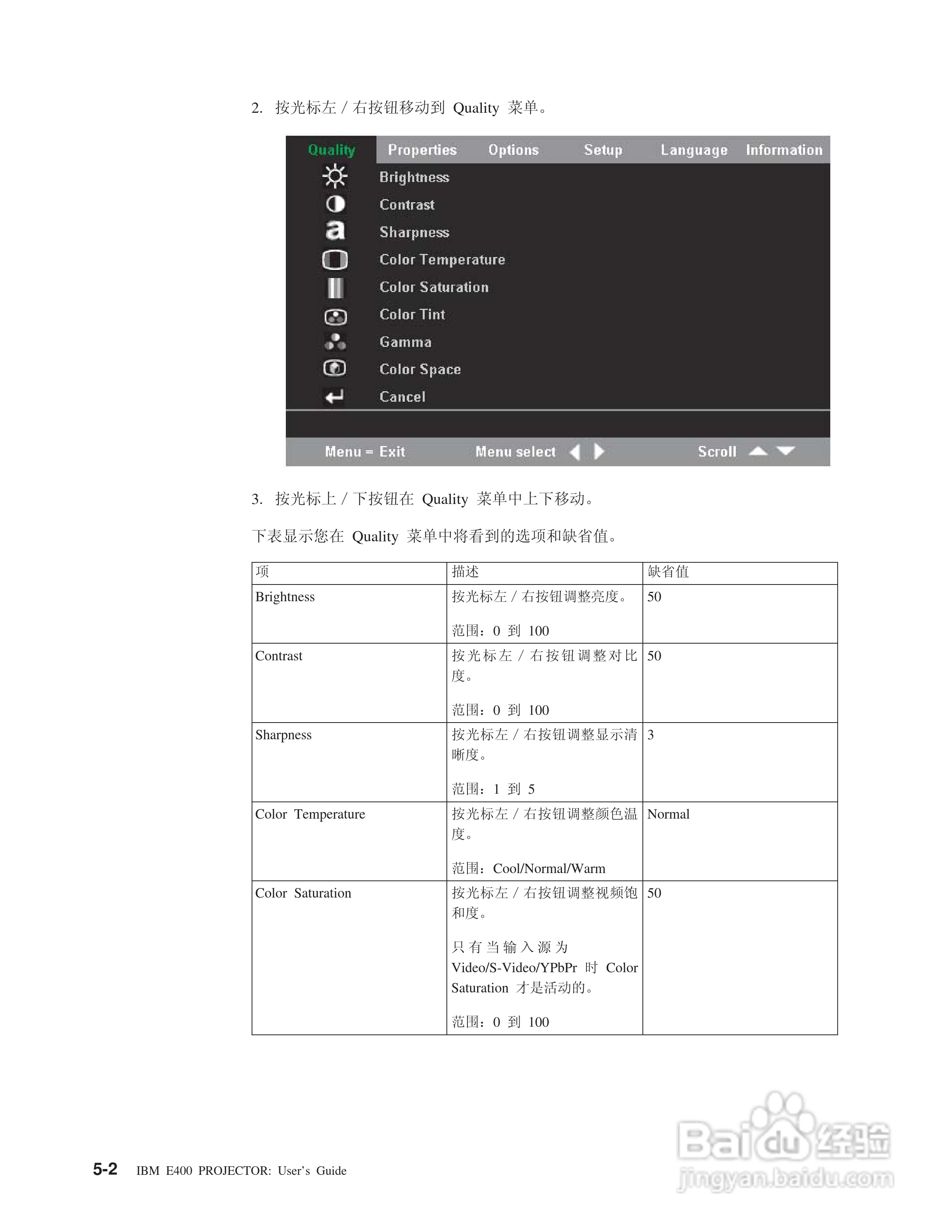 IBM E400投影机说明书:[4]