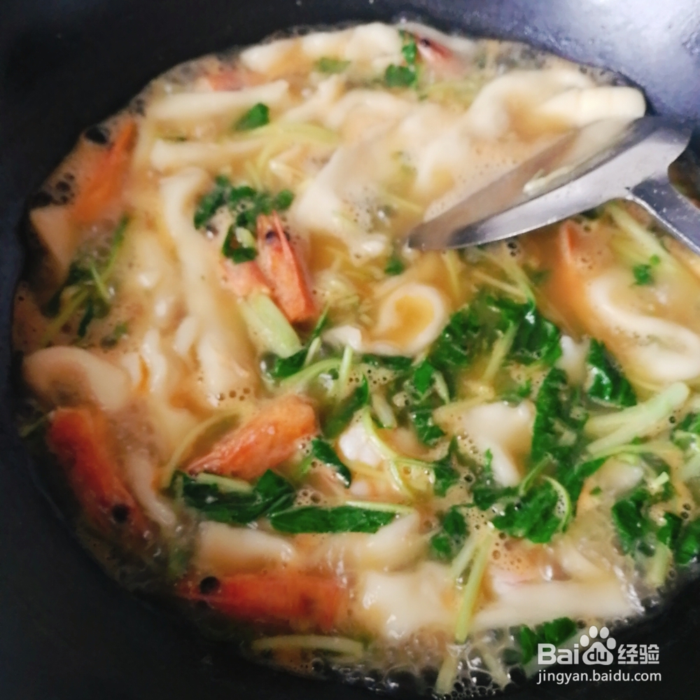 厨爸教你做青菜虾仁面