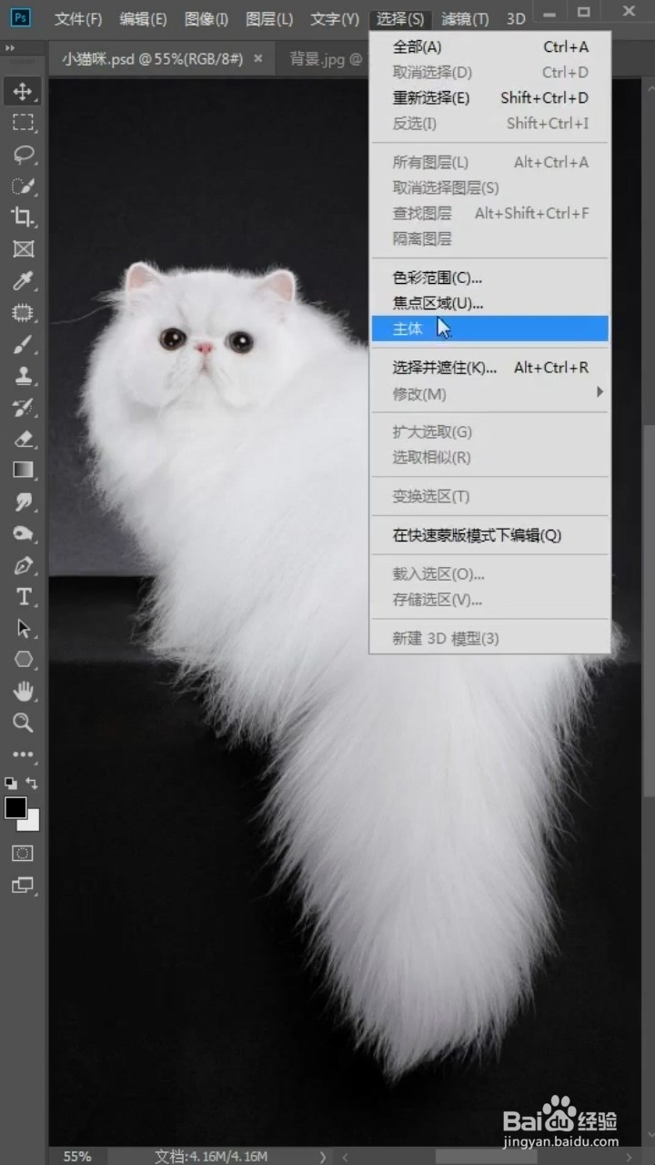 PS中如何抠猫咪的毛发?