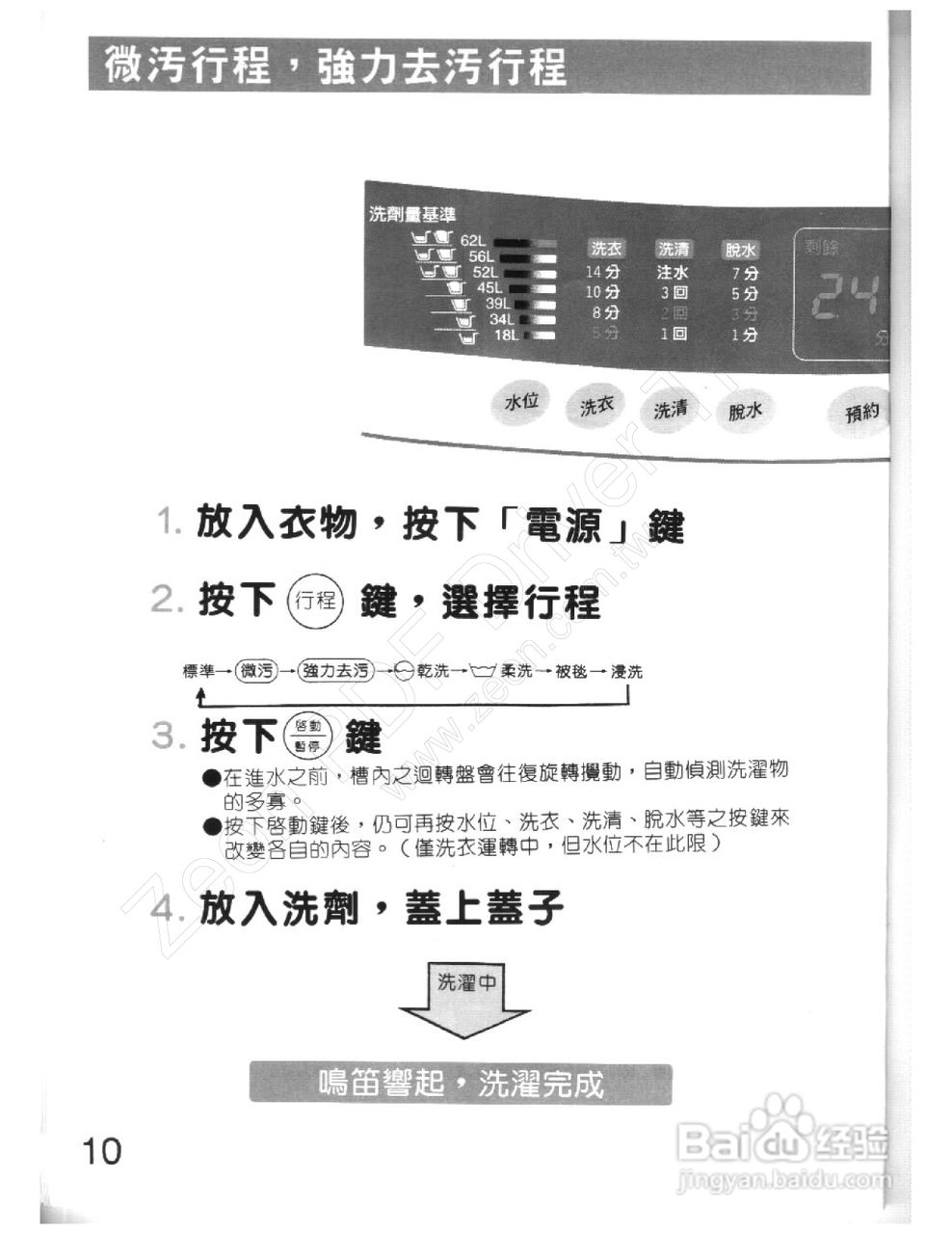 歌林BW-919S型洗衣机使用说明书:[2]