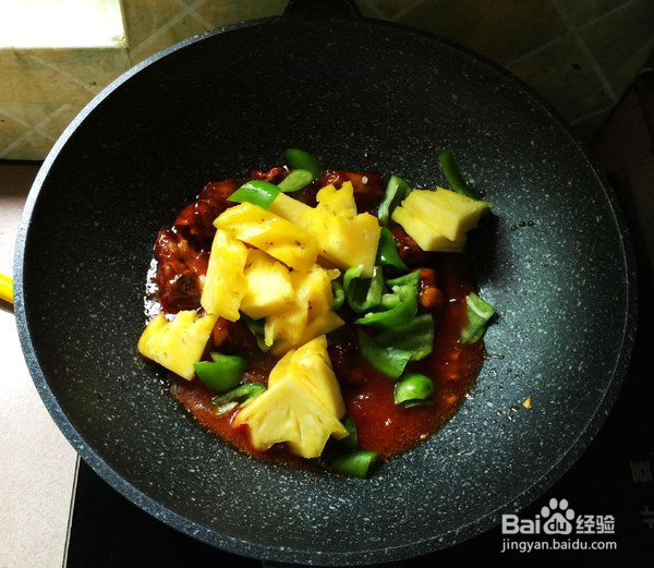 糖醋菠萝排骨的制作方法