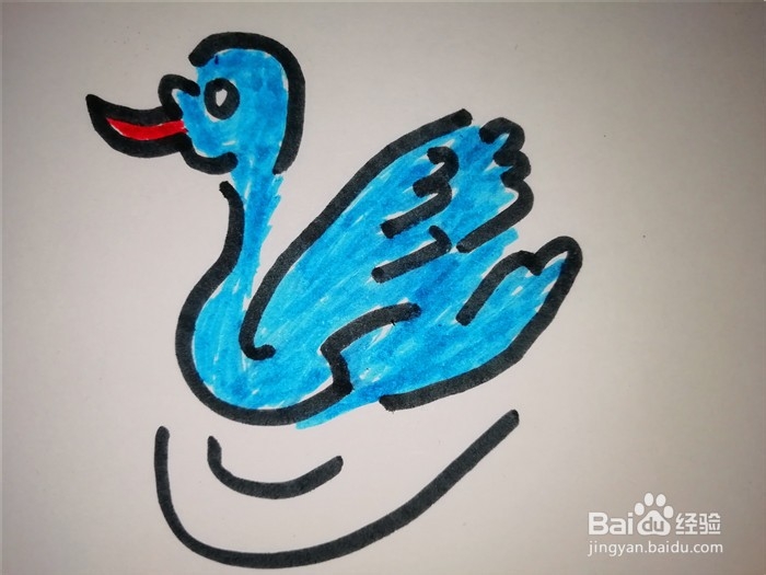 怎么样用简笔画画天鹅