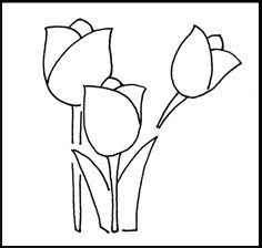 怎样画简笔画（花卉）：[1]郁金香