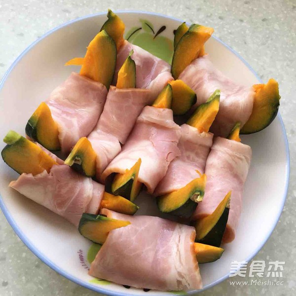 南瓜烤培根卷